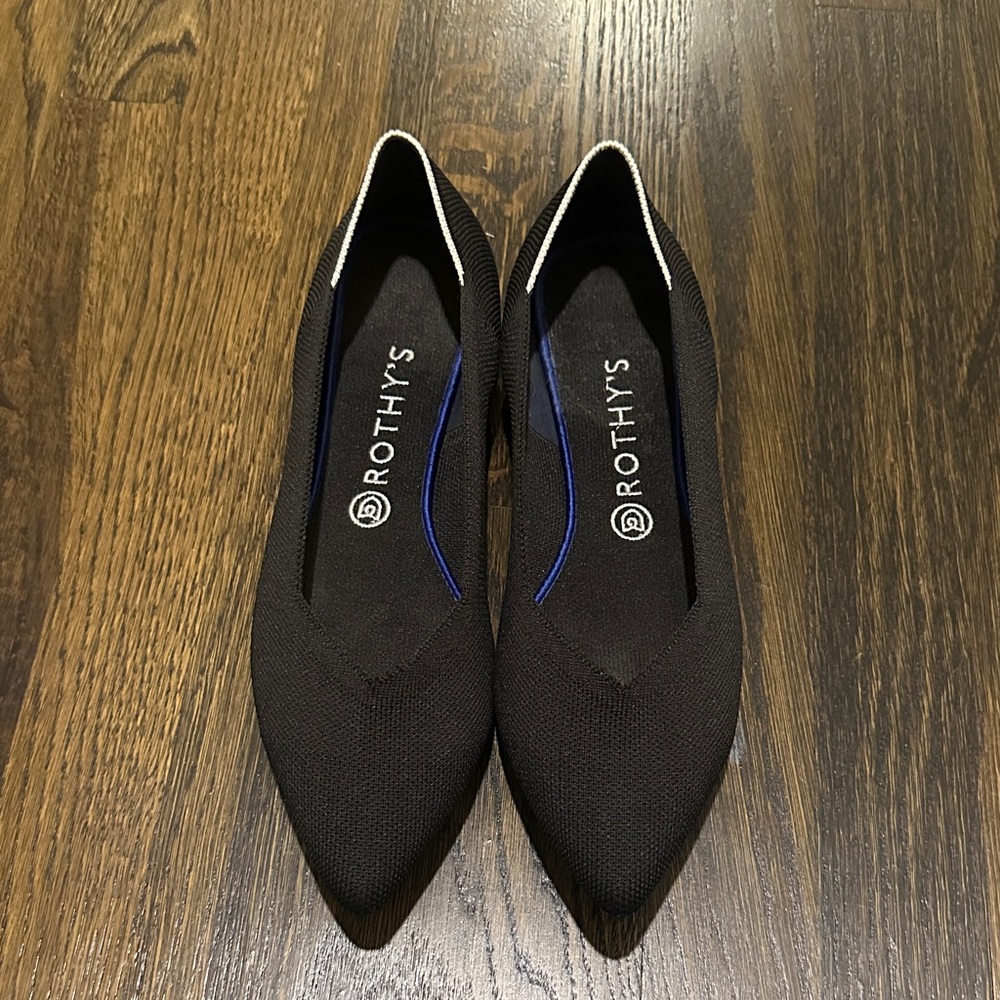Rothy's Black Pointed Flats